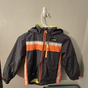 London Fog Gray and Orange Kids' Jacket